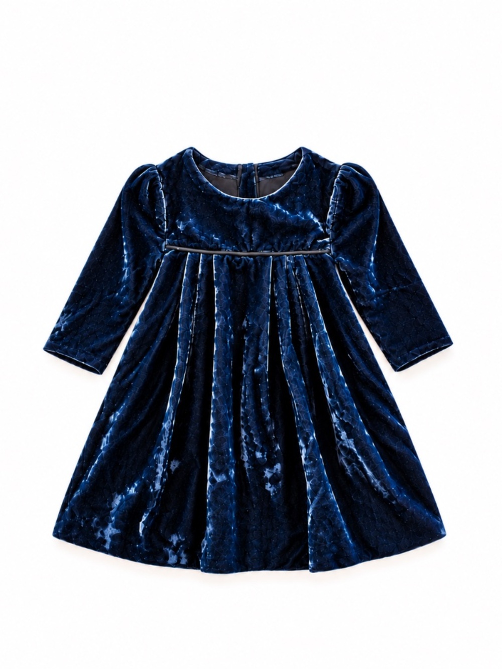 Burberry Children SILK navy velvet 3M Holiday Christmas Event long sleeves party